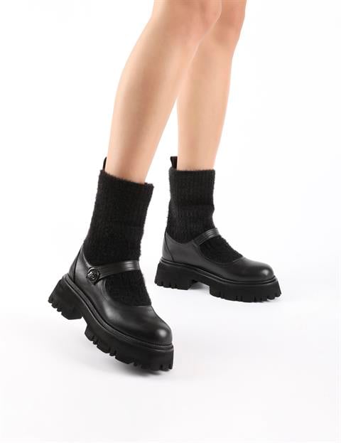 Dante Black Leather Women's Boot