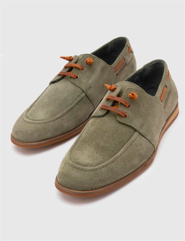 Davide Green Suede Leather Men's Oxford