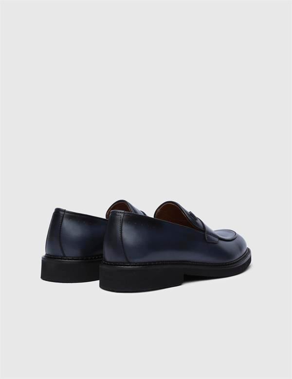 Dawlish Navy Blue Leather Men's Classic Shoe