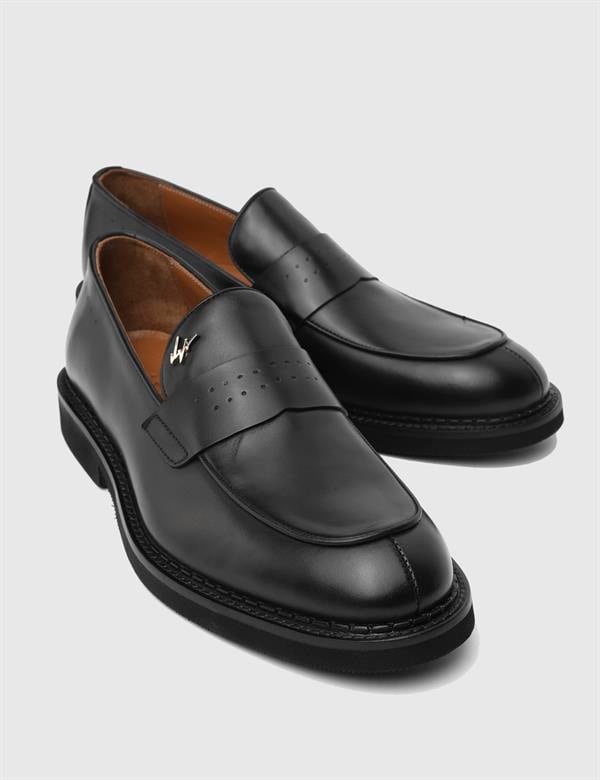 Dawlish Black Leather Men's Classic Shoe