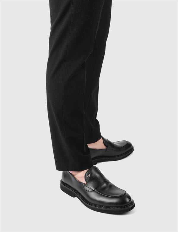 Dawlish Black Leather Men's Classic Shoe