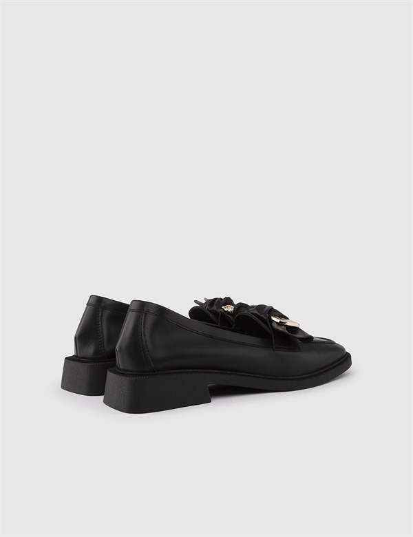 Daylan Black Leather Women's Loafer