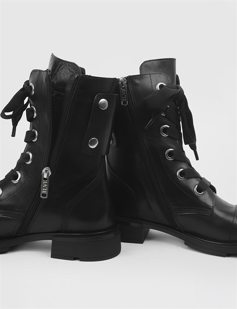 Dazy Black Leather Women's Boot