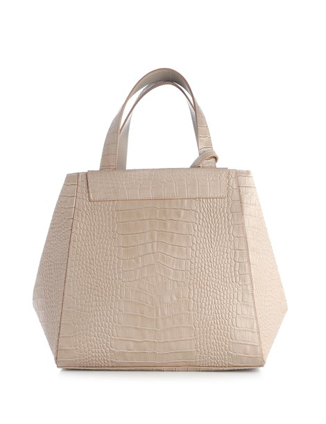 Deborah Women's Shoulder Bag Salmon Pink Crocodile
