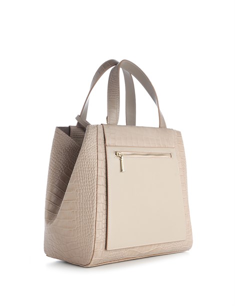 Deborah Women's Shoulder Bag Salmon Pink Crocodile