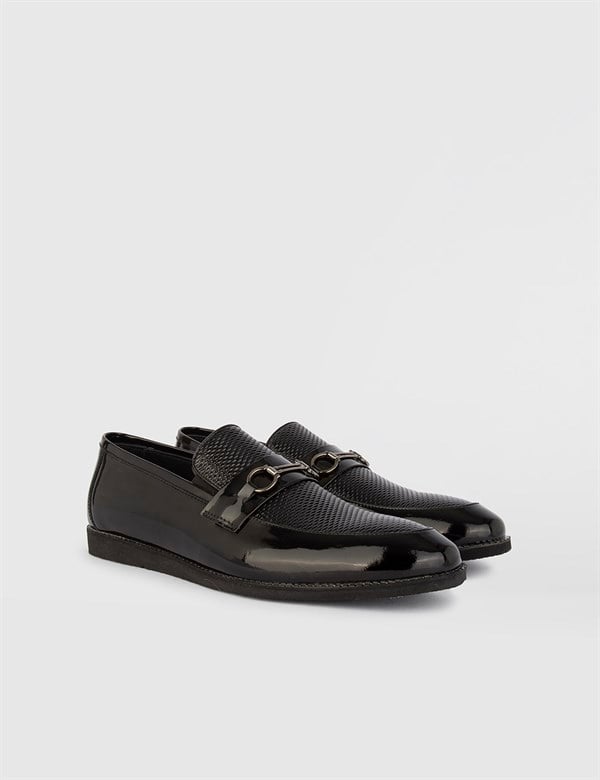 Delmer Black Patent Leather Men's Classic Shoe