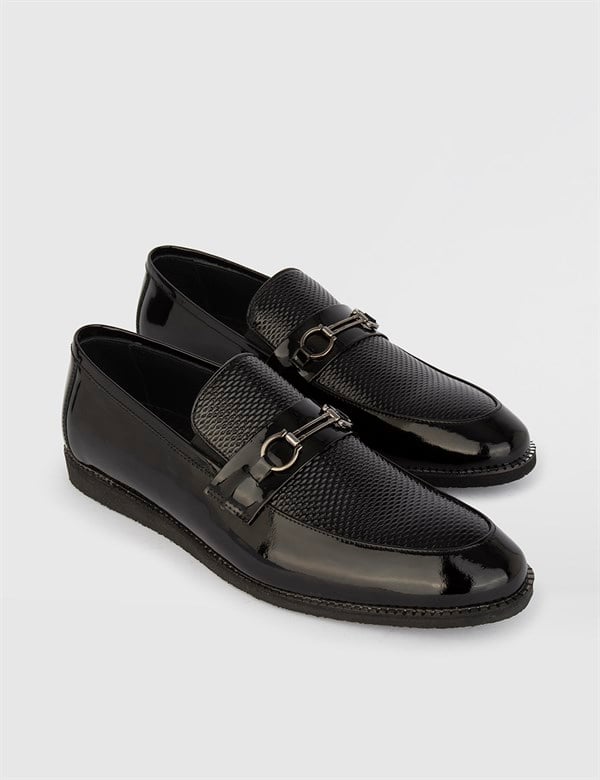 Delmer Black Patent Leather Men's Classic Shoe