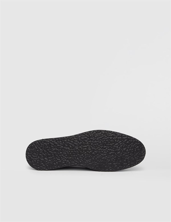Dewitt Black Leather Men's Daily Shoe