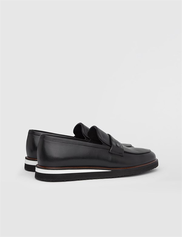 Dewitt Black Leather Men's Daily Shoe