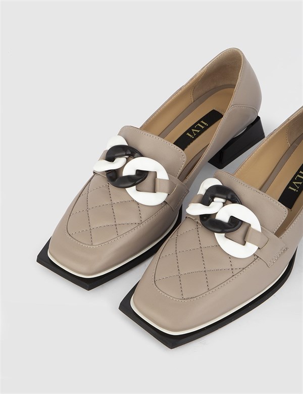 Diny Light Mink Leather Women's Loafer