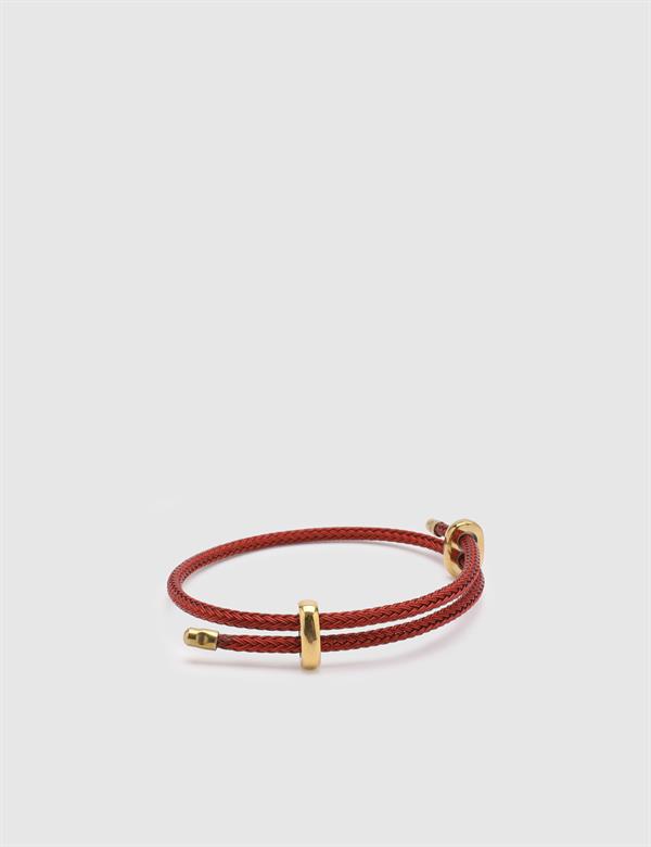 Douro Red Leather Unisex Bracelet