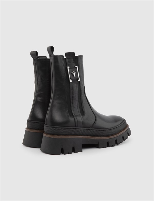 Dunn Black Leather Women's Boot