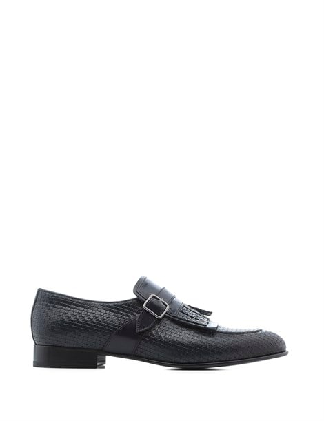 Dyuti Men's Moccasin Navy Blue Braid