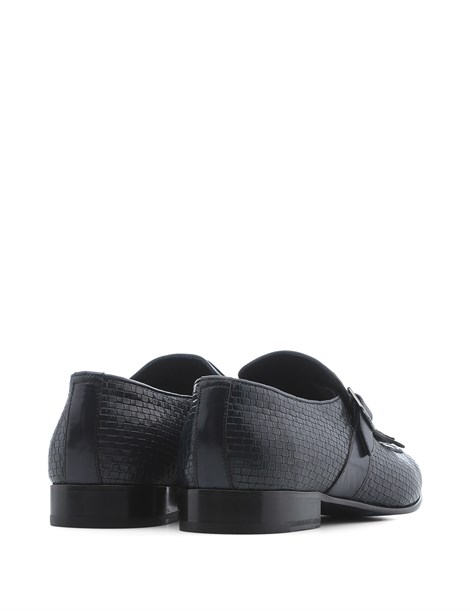 Dyuti Men's Moccasin Navy Blue Braid