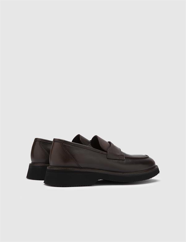 Eka Brown Leather Men's Daily Shoe