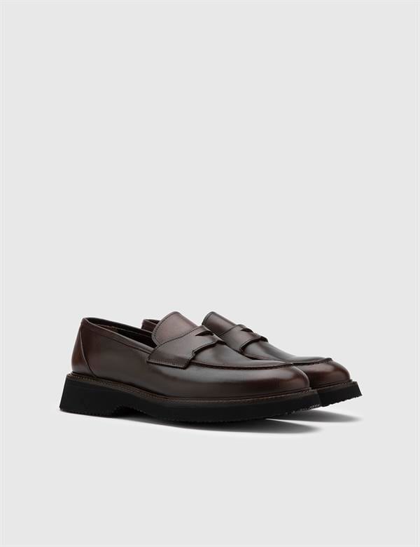 Eka Brown Leather Men's Daily Shoe