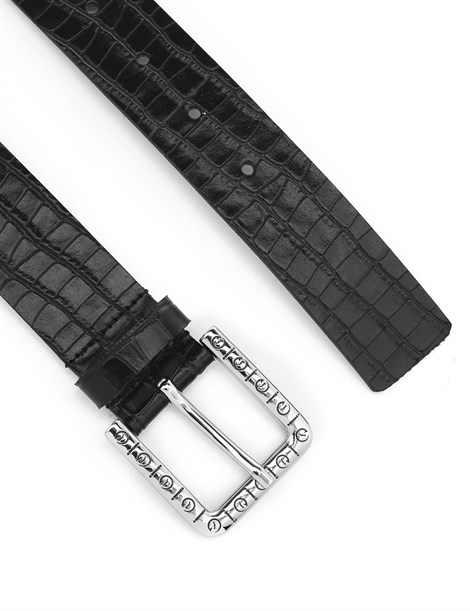 Eliz Women's Belt Black Crocodile