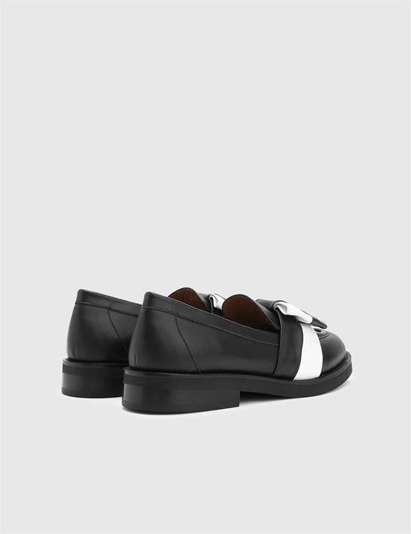 Ellis Black Leather Women's Loafer