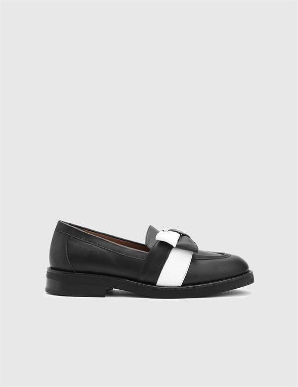 Ellis Black Leather Women's Loafer