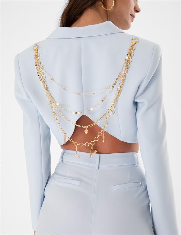 Esi Blue Women's Crop Jacket