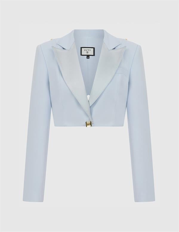 Esi Blue Women's Crop Jacket