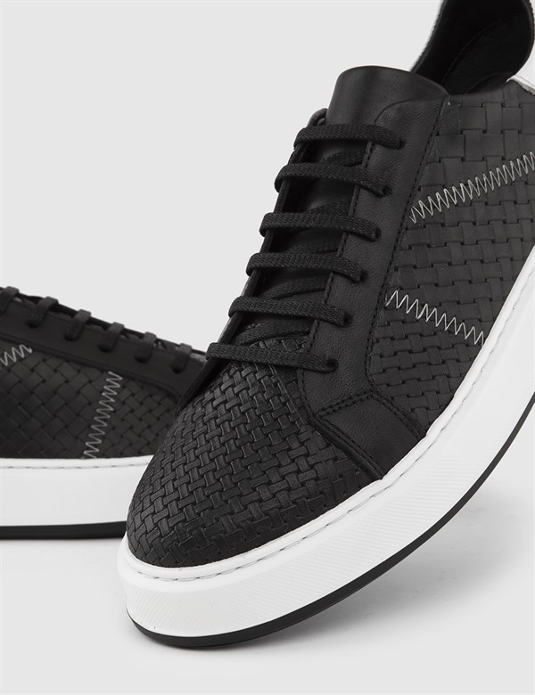 Eskil Black-White Leather Men's Sneaker