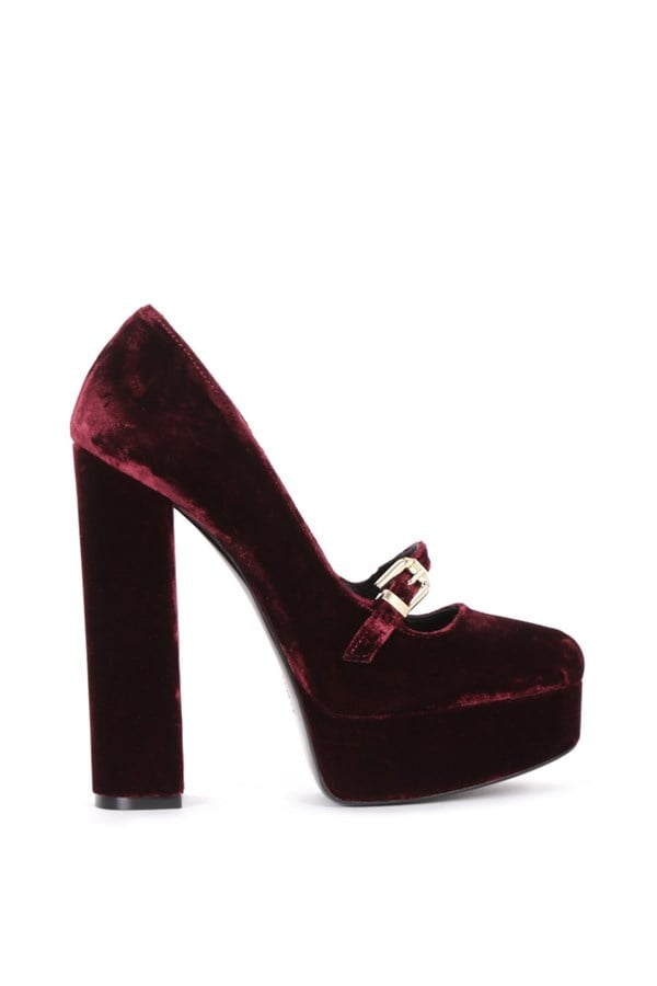 Essence Bayan Stiletto Bordo Kadife