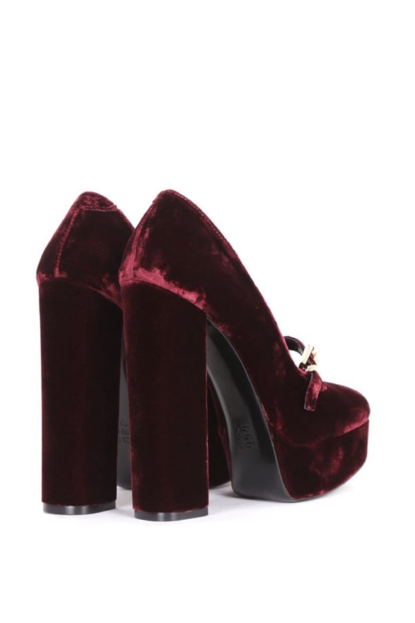 Essence Bayan Stiletto Bordo Kadife