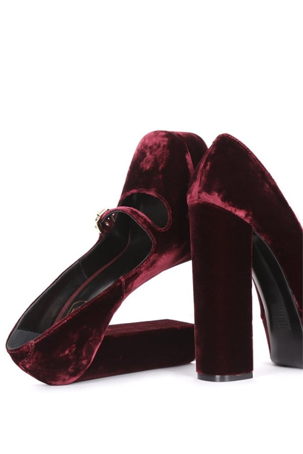 Essence Bayan Stiletto Bordo Kadife