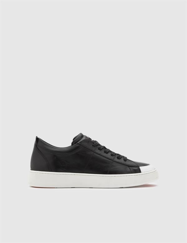 Ezra Black Leather Men's Sneaker