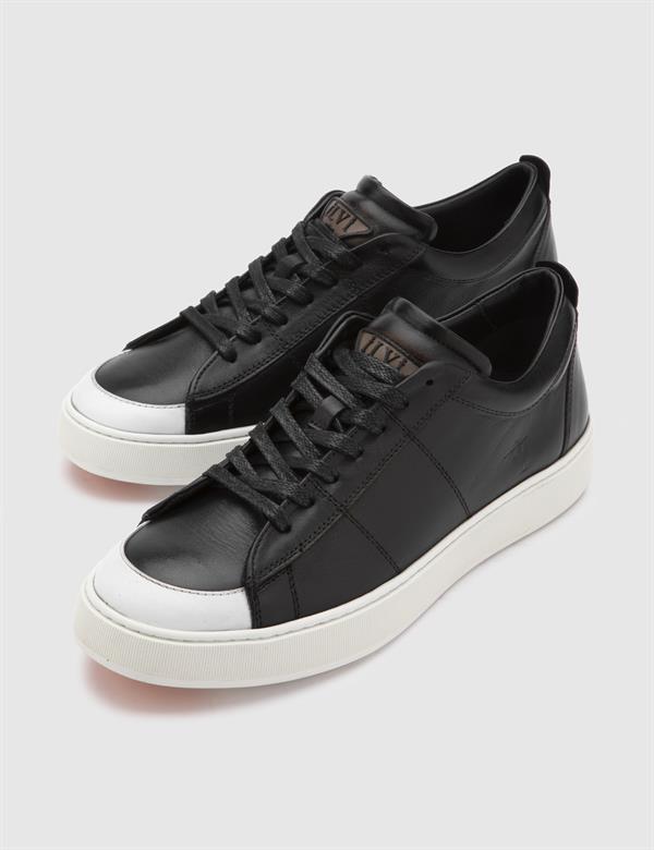 Ezra Black Leather Men's Sneaker