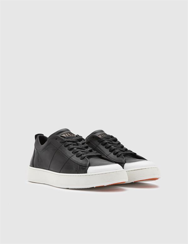 Ezra Black Leather Men's Sneaker