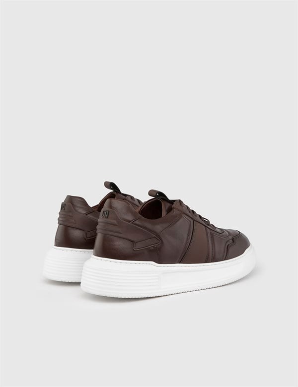 Fagus Brown Nappa Leather Men's Sneaker