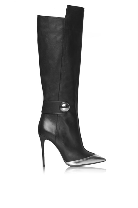 Falal Women's Heeled Boot Black Leather