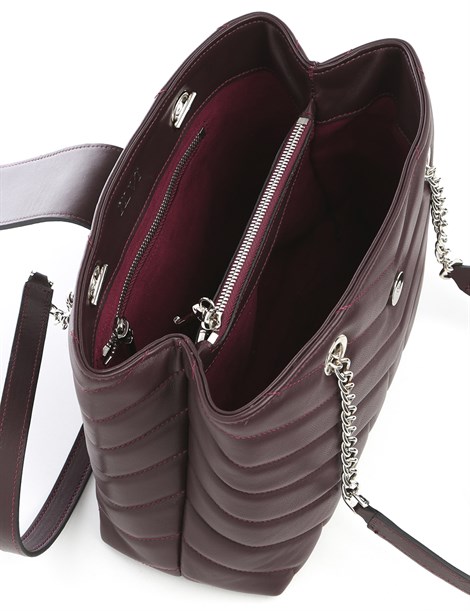 Farah Women's Shoulder Bag Bordeaux Leather