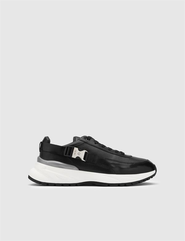 Ferdina Black Leather Men's Sneaker