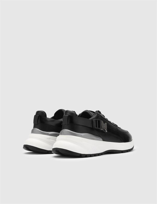Ferdina Black Leather Men's Sneaker