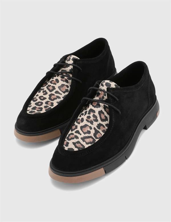 Ferguson Black Suede Leather Women's Oxford