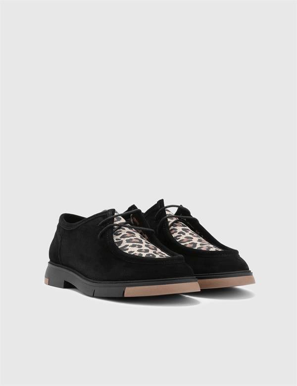 Ferguson Black Suede Leather Women's Oxford