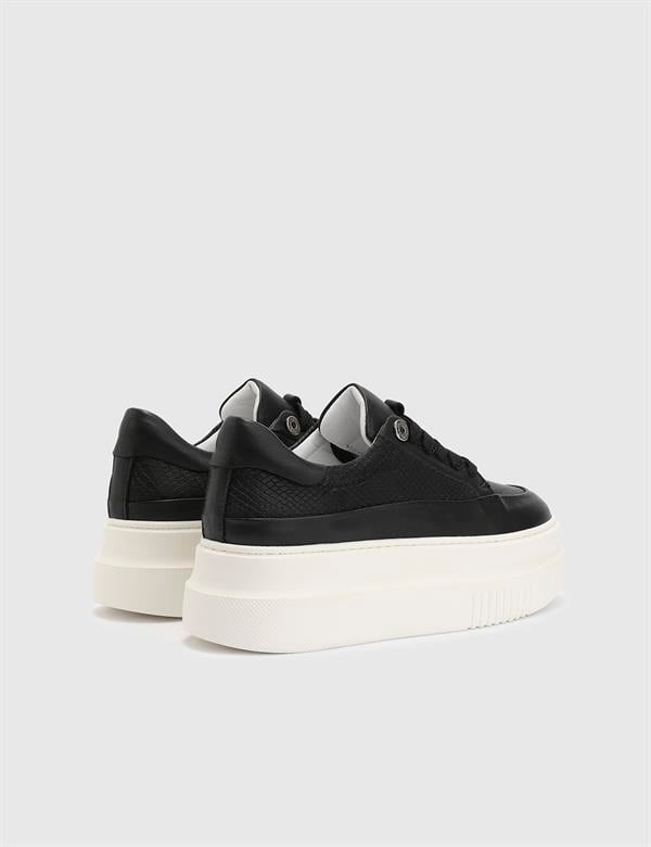 Fien Black Floater Leather Women's Sneaker