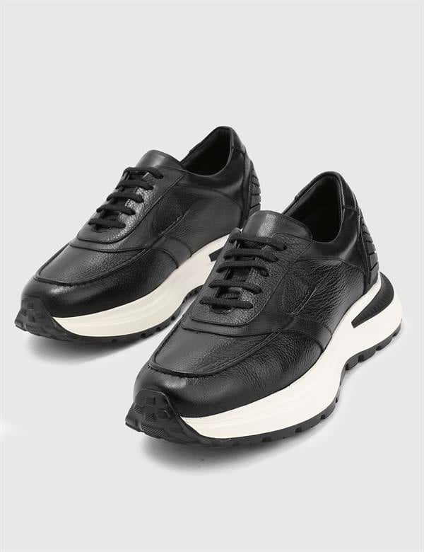 Fonseca Black Floater Leather Men's Sneaker
