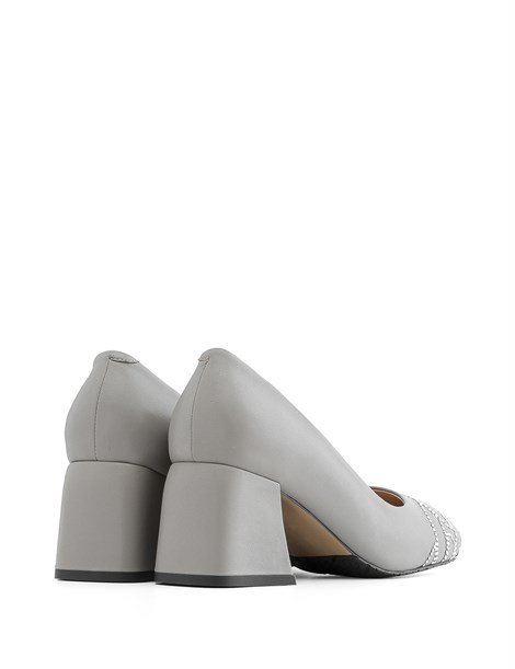 Fuzy Women's Pump Grey Leather