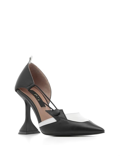 Gala Women's Stiletto Black-White Leather