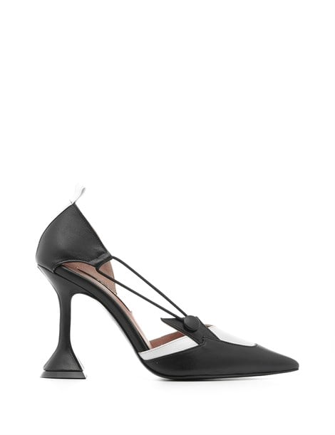 Gala Women's Stiletto Black-White Leather