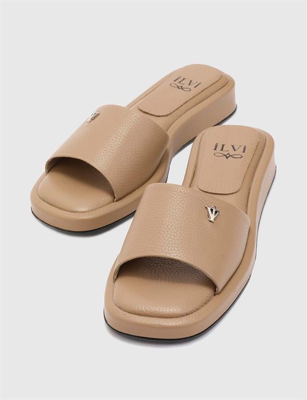 Galina Mink Leather Women's Slide