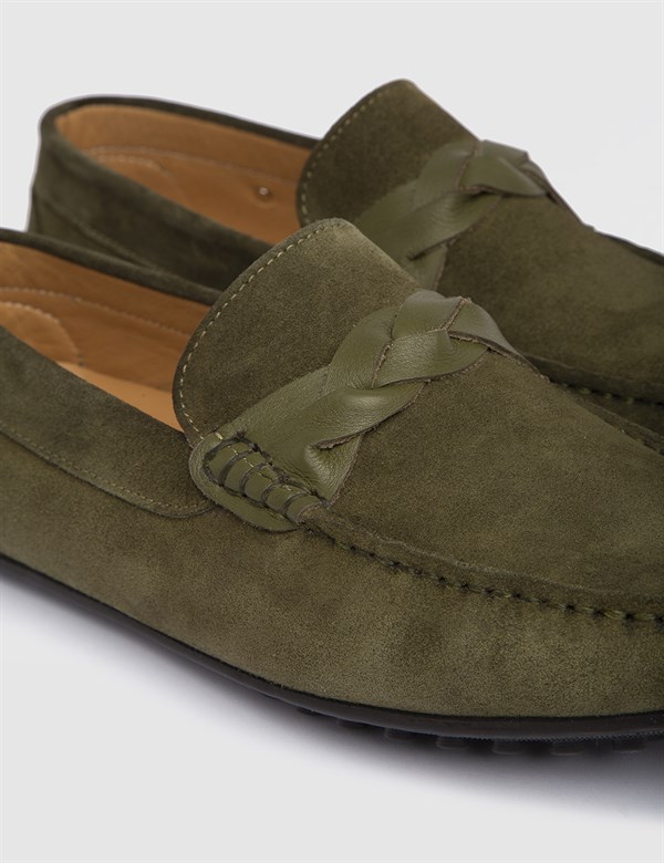 Ganta Khaki Suede Men's Moccasin