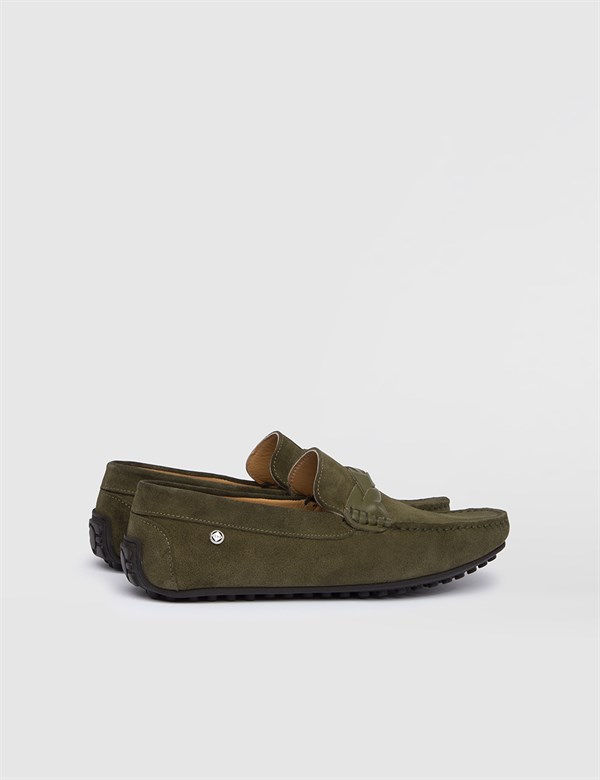 Ganta Khaki Suede Men's Moccasin