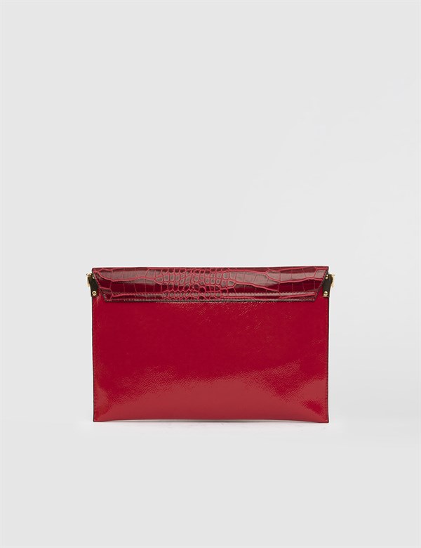 Gellir Red Crocodile Women's Handbag