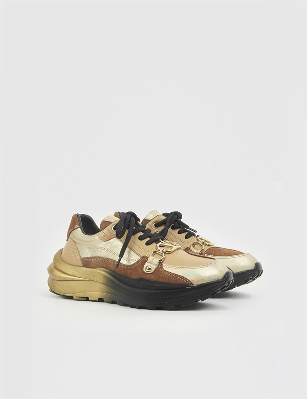 Genry Gold Leather Women's Sneaker