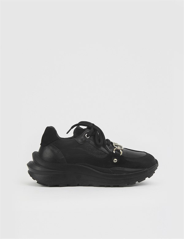 Genry Black Leather Women's Sneaker